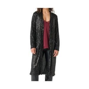 NEW WAY sequin duster in black